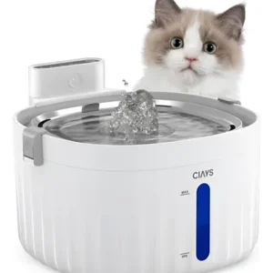 Bebedero Fuente De Agua Para Mascotas Acero Inoxidable Color Blanco