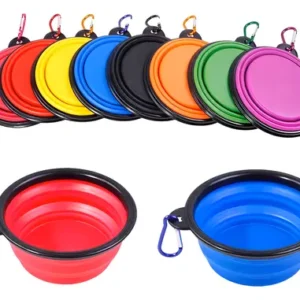 Bowl Silicona Mascotas Bebedero Comedero Plegable 350ml